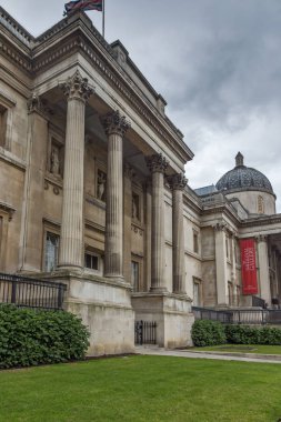 Londra, İngiltere - 16 Haziran 2016: Trafalgar Meydanı ' nda Londra National Gallery