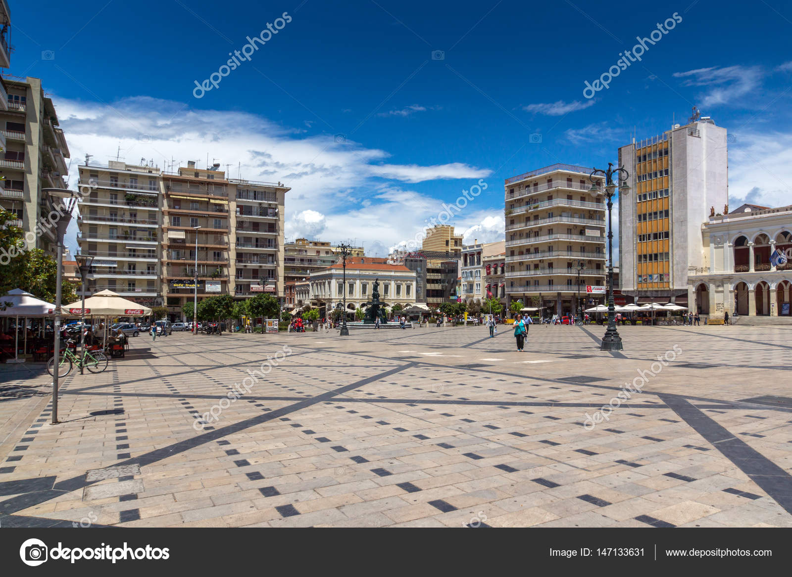 PATRAS, GRÈCE 28 MAI 2015 Vue panoramique de la place King I à