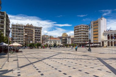 PATRAS, GREECE MAY 28, 2015: Panoramic view of King George I Square in Patras clipart