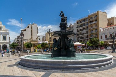 Patras, Yunanistan 28 Mayıs 2015: King George panoramik ben Patras içinde kare