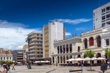 Patras, Yunanistan 28 Mayıs 2015: King George panoramik ben Patras içinde kare