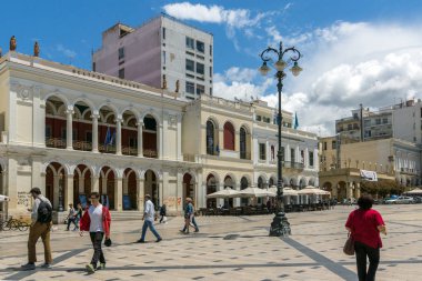 Patras, Yunanistan 28 Mayıs 2015: King George panoramik ben Patras içinde kare