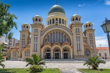 Patras, Yunanistan 28 Mayıs 2015: Saint Andrew Kilisesi, en büyük Patras, Yunanistan