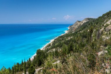 Muhteşem manzara mavi suları, Lefkada