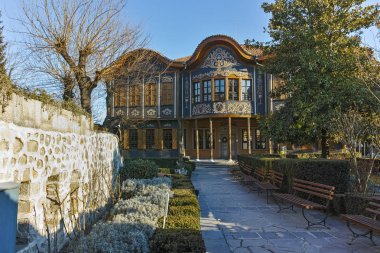 Plovdiv, Bulgaristan - 2 Ocak 2017: Bina, etnografik Müzesi eski şehir Plovdiv