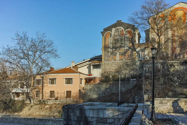 Plovdiv, Bulgarije - 2 januari 2017: Panoramisch uitzicht van de oude stad in de stad van Plovdiv — Stockfoto