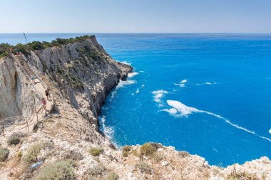 Porto Katsiki Beach, Lefkada, Ionian Islands yakınındaki taş