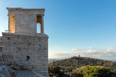 Anıtsal ağ geçidi Propylaea Acropolis Atina, Yunanistan