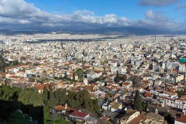 Şehir Atina'ya, Attica Acropolis şaşırtıcı panorama