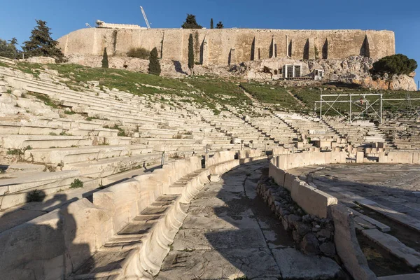 Ruínas do Teatro de Dionísio em Acrópole de Atenas, Grécia — Fotografia de Stock