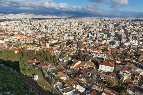 Panorama surpreendente de Acropolis à cidade de Atenas, Attica — Fotografia de Stock