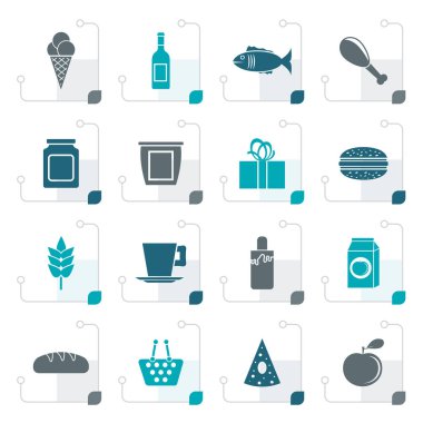 Stilize Dükkanı, yiyecek ve içecek simgeler