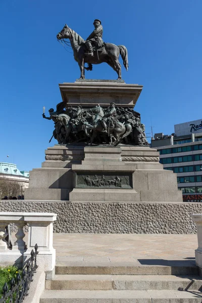 Sofia, Bułgaria - 1 kwietnia 2017 r.: Pomnik Tsar Liberator w Sofii — Zdjęcie stockowe