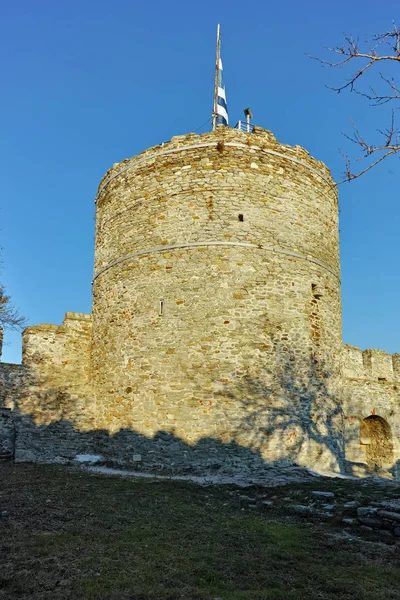 Turm der byzantinischen Burg in Kavala, Ostmakedonien und Thrakien — Stockfoto