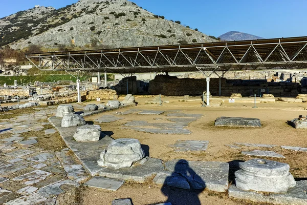 Ruinen einer achteckigen Kirche im archäologischen Gebiet der antiken Philippinen, Ostmakedonien und Thrakien — Stockfoto