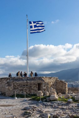 Atina, Yunanistan - 20 Ocak 2017: Atina, Yunanistan Acropolis görünümünü şaşırtıcı