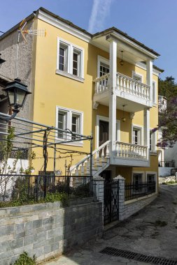 Eski ev ve ahşap yüzyıllarda Panagia Köyü, Thassos Adası,