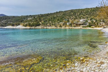 Panoramik Köyü ve Plajı Aliki, Thassos Adası, Doğu Makedonya ve Trakya