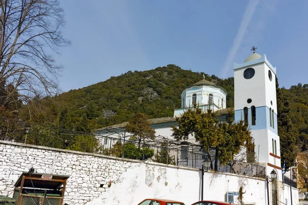 Szent szűz templom a falu Panagia, Thassos-sziget, Kelet-Makedónia és Thrákia — Stock Fotó