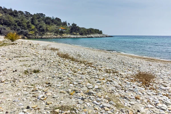 Beach Thassos Adası, Doğu Makedonya ve Trakya şaşırtıcı görünümü — Stok fotoğraf