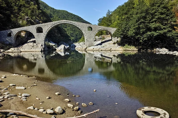 악마의 교량, Rhodopes 산과 아르다 강, 불가리아의 놀라운 보기 — 스톡 사진