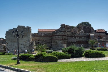 Nessebar, Bulgaristan - 30 Temmuz 2014: antik kalıntıları Nessebar, Burgaz bölge