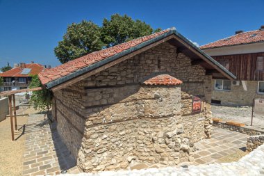 Nessebar, Bulgaristan - 30 Temmuz 2014: Antik kilise Nessebar kasaba, Burgaz bölge