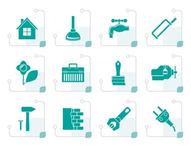 Stilize inşaat ve simgeler kendin yap 