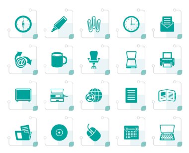 Stilize iş ve Office Araçları simgeler 