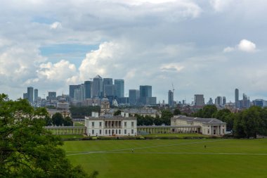 Londra - 17 Haziran 2016: Panorama üzerinden Greenwich, Londra, İngiltere Amazing