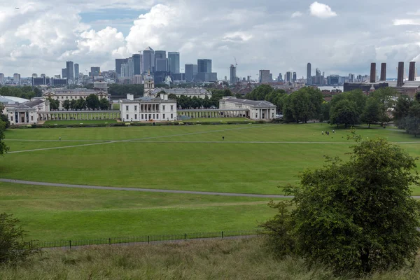Londra - 17 Haziran 2016: Panorama üzerinden Greenwich, Londra, İngiltere Amazing — Stok fotoğraf