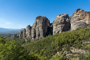 Meteora kutsal Varlaam Manastırı şaşırtıcı görünümü