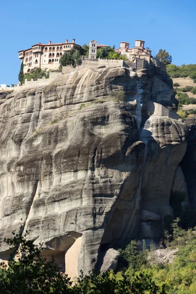 Niesamowity widok na Varlaam klasztor Świętego w Meteora — Zdjęcie stockowe