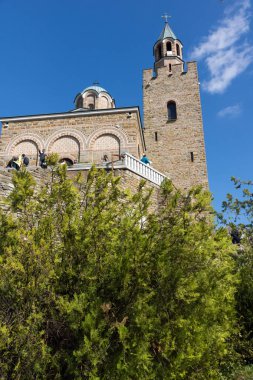 Veliko Tarnovo, Bulgaristan - 9 Nisan 2017: ikinci Bulgar İmparatorluğu Ortaçağ Kalesi Tsarevets başkenti kalıntıları