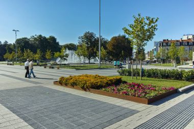 Plevne, Bulgaristan - 20 Eylül 2015: şehir Plevne sokakta Merkez