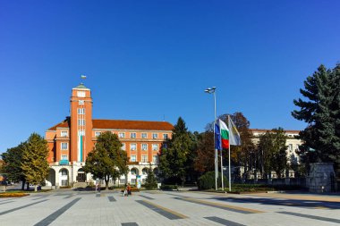 Plevne, Bulgaristan - 20 Eylül 2015: Pleven şehir merkezi meydanda