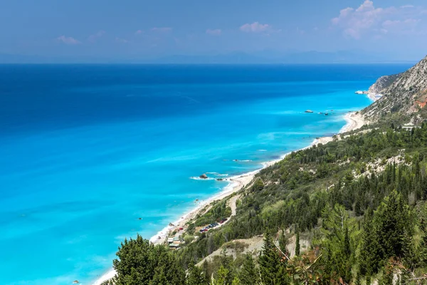 Paesaggio incredibile con acque blu, Lefkada, Isole Ionie — Foto Stock