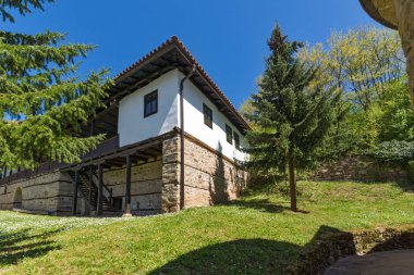 Temski Manastırı, Sırbistan - 16 Nisan 2016: Temski görünüm monastery St. George, Pirot bölge