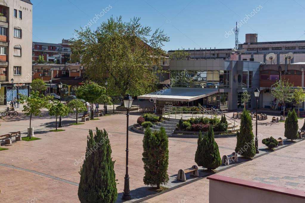 Pirot, Serbien16 April 2016 Zentrum der Stadt von Pirot
