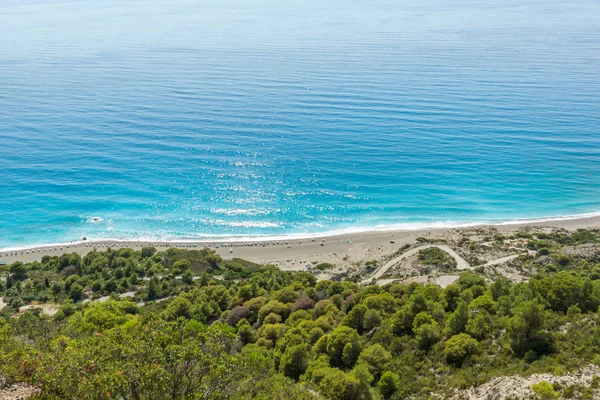 Mare di Blue Waters di Gialos Beach, Lefkada, Grecia — Foto Stock