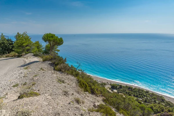 Gialos 비치, Lefkada, 그리스의 푸른 바다의 바다 — 스톡 사진