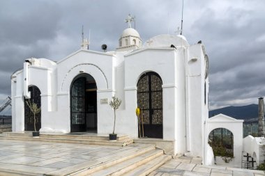Atina, Yunanistan - 20 Ocak 2017: Kilise St George Lycabettus Hill Atina