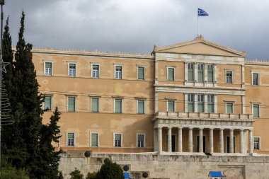 Atina, Yunanistan - 20 Ocak 2017: Atina, Attica Yunan Parlamentosu'nda