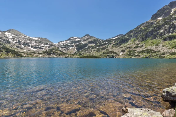 Fantastiska landskap av Demirkapiyski chuki och Dzhano toppar, Popovo sjö, Pirin berget — Stockfoto