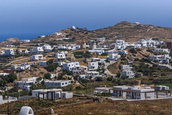 Panorama della città di Ano Mera, isola di Mykonos, Cicladi — Foto Stock