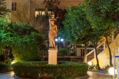 Atina, Yunanistan - 20 Ocak 2017: Gece fotoğraf Numismatic Müzesi Atina