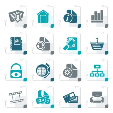 Stilize Web sitesi ve Internet simgeler