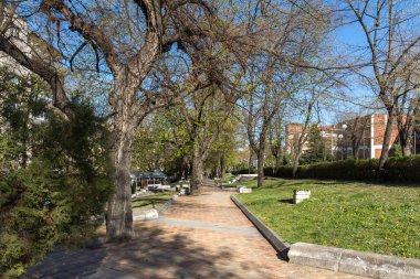 Shumen, Bulgaristan - 10 Nisan 2017: Bina, sanat galerisinde Shumen şehir