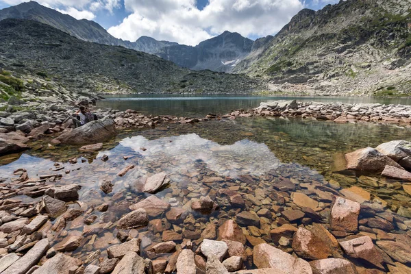 Incredibile vista panoramica dei laghi Musalenski e cima Musala, Bulgaria — Foto Stock