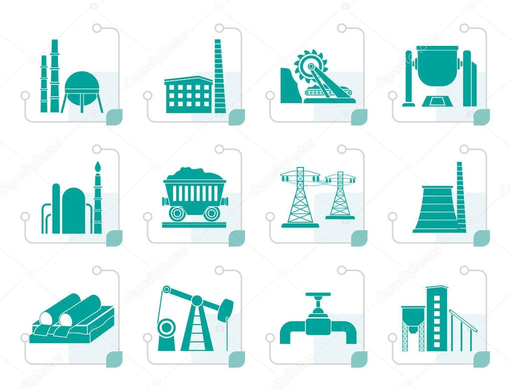 Stylized Heavy industry icons